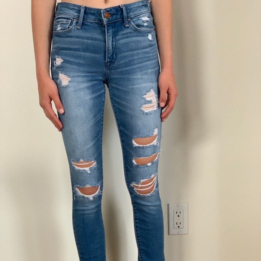 Abercrombie A& Fitch Harper Super Skinny Size 4L Jeans Lightly Worn